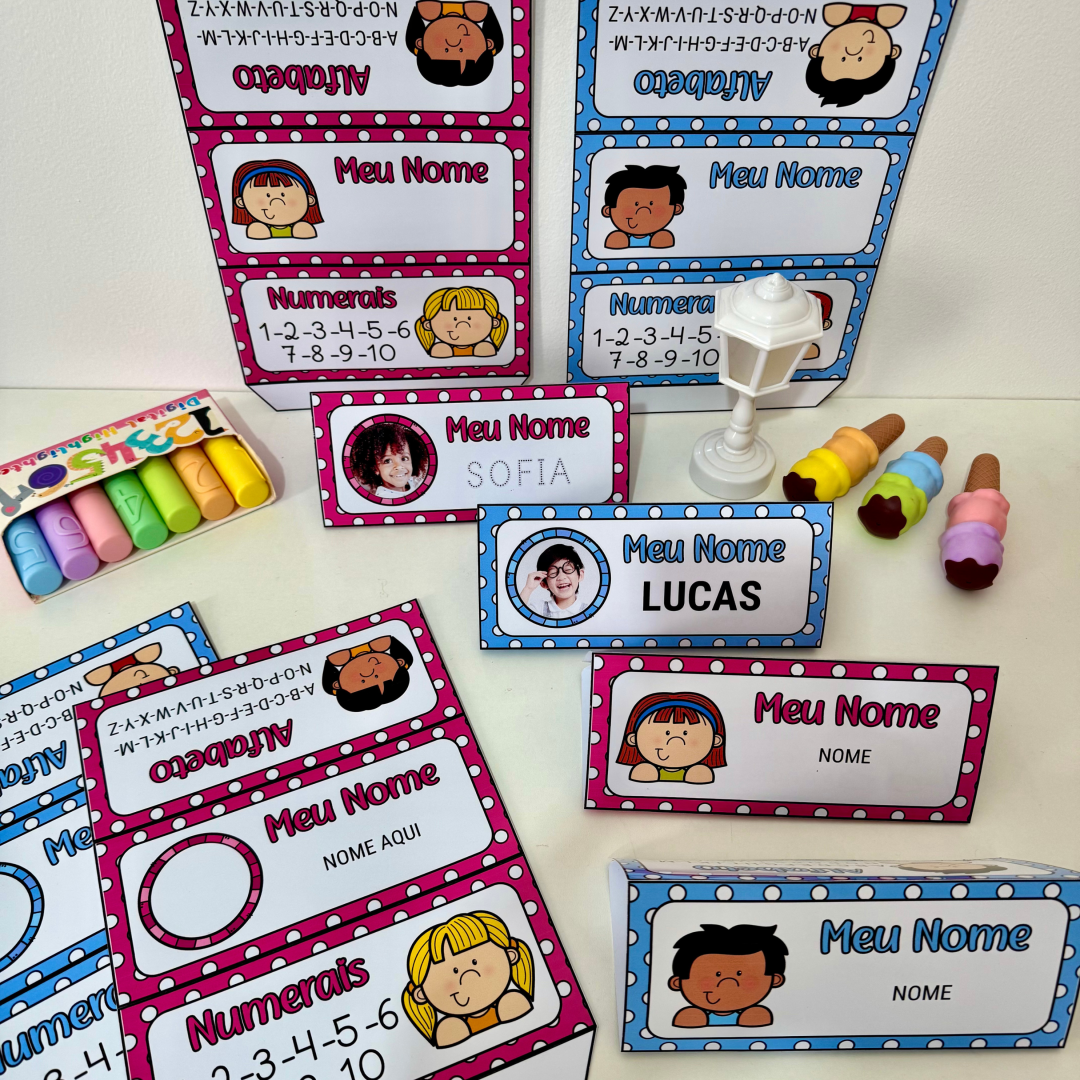 Crachá de Mesa Editável