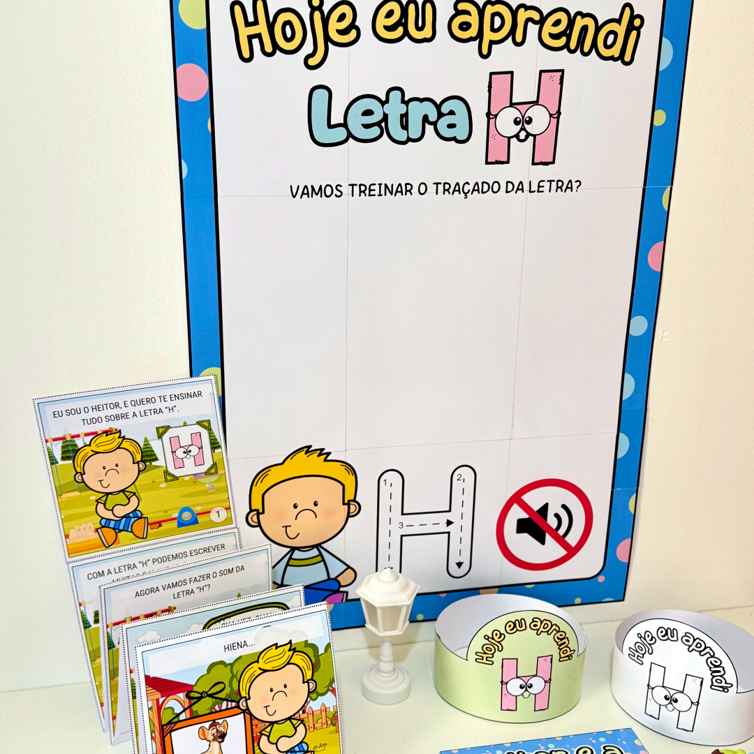 História na Caixa e Cartaz Letra H