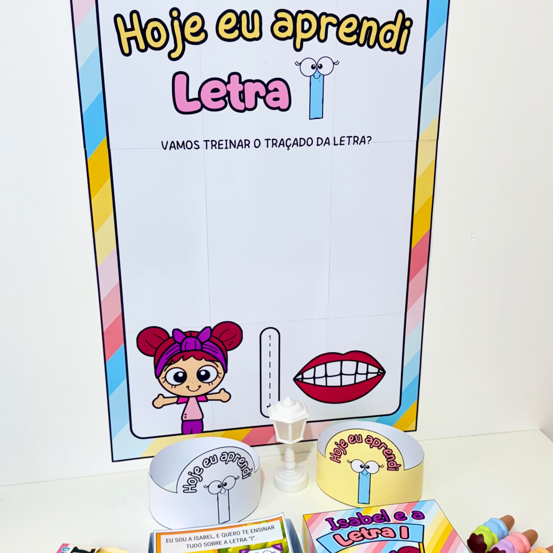 História na Caixa e Cartaz Letra I