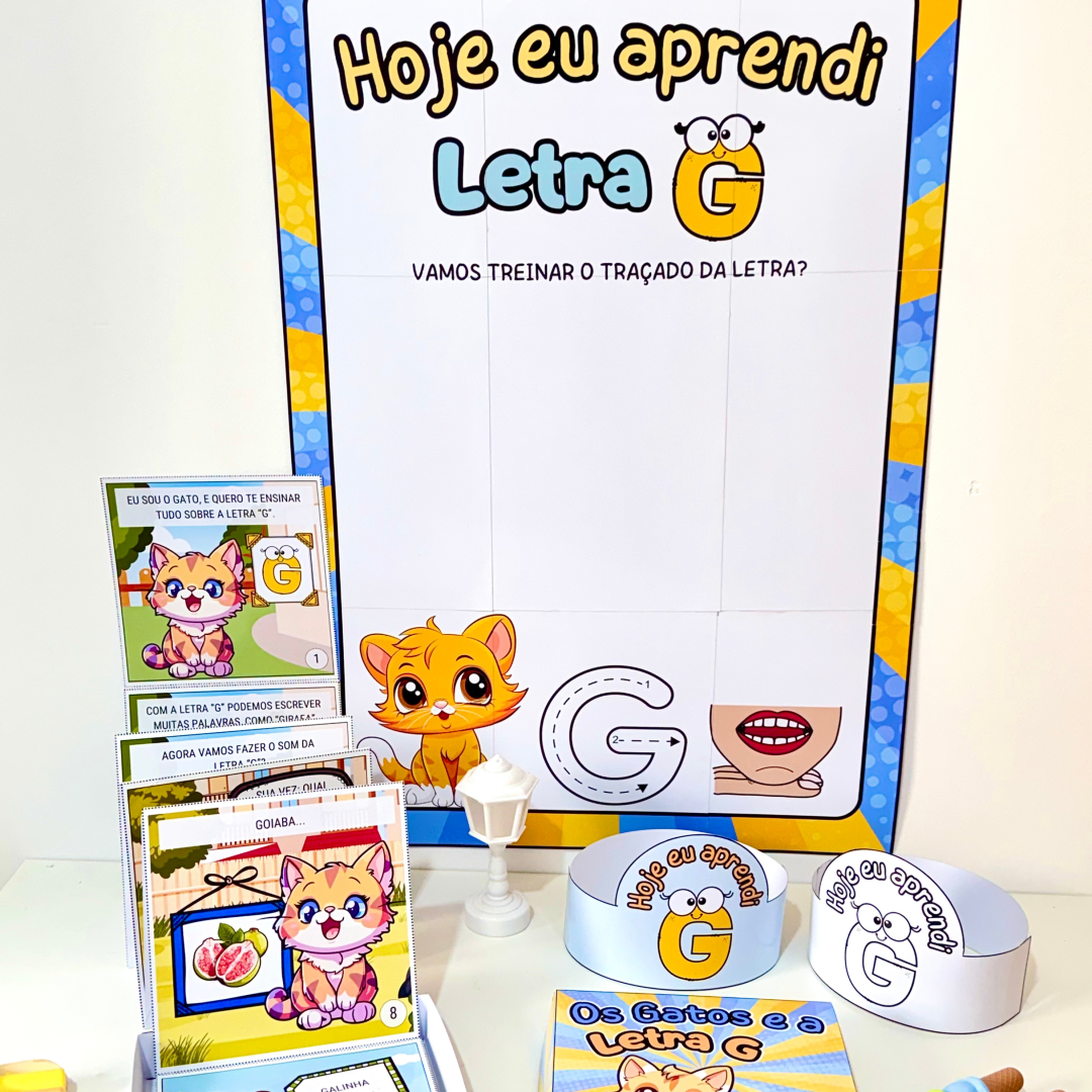 História na Caixa e Cartaz Letra G