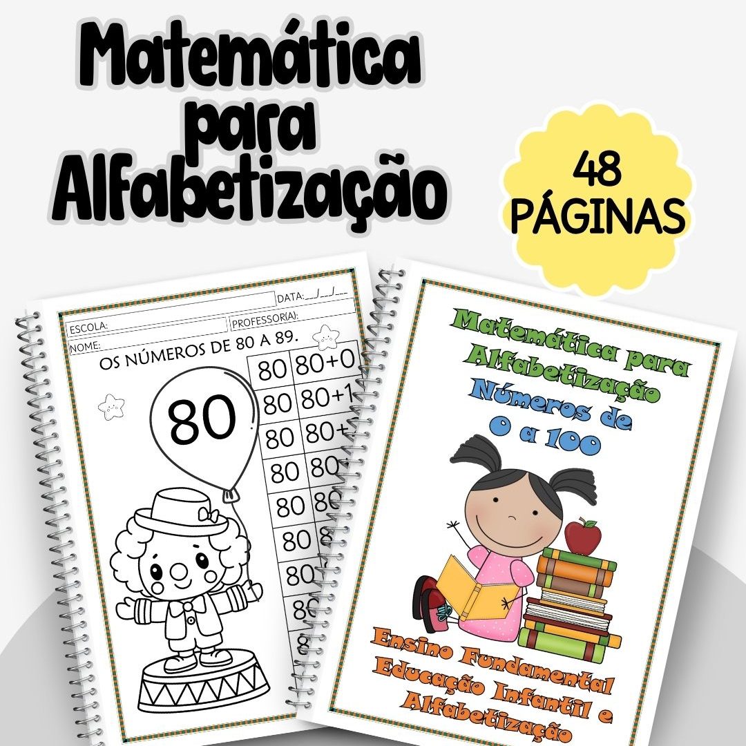 Apostila de Matemática para Alfabetização: Números de 0 a 99