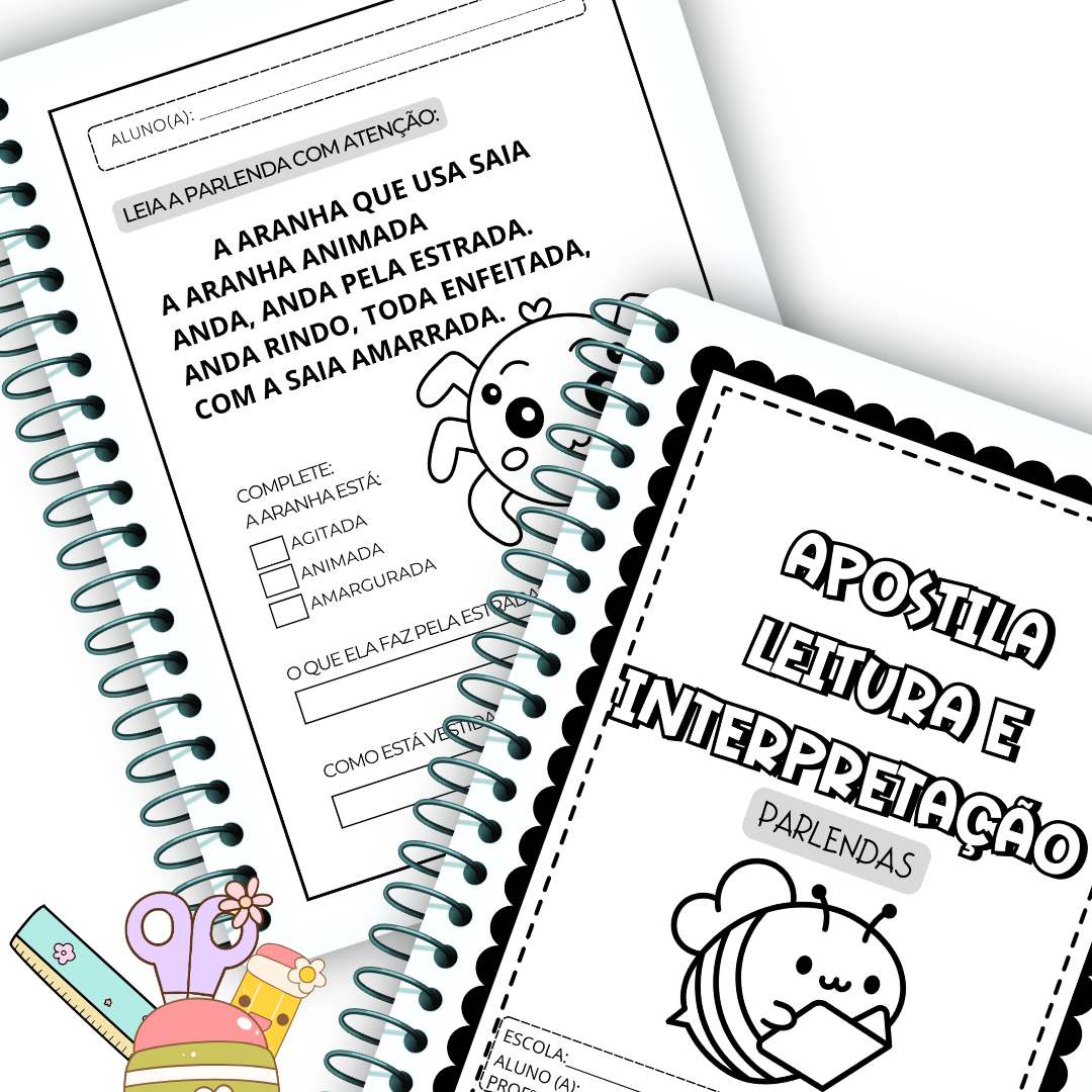 Apostila de Leitura e Interpretação Parlendas - Preto e Branco